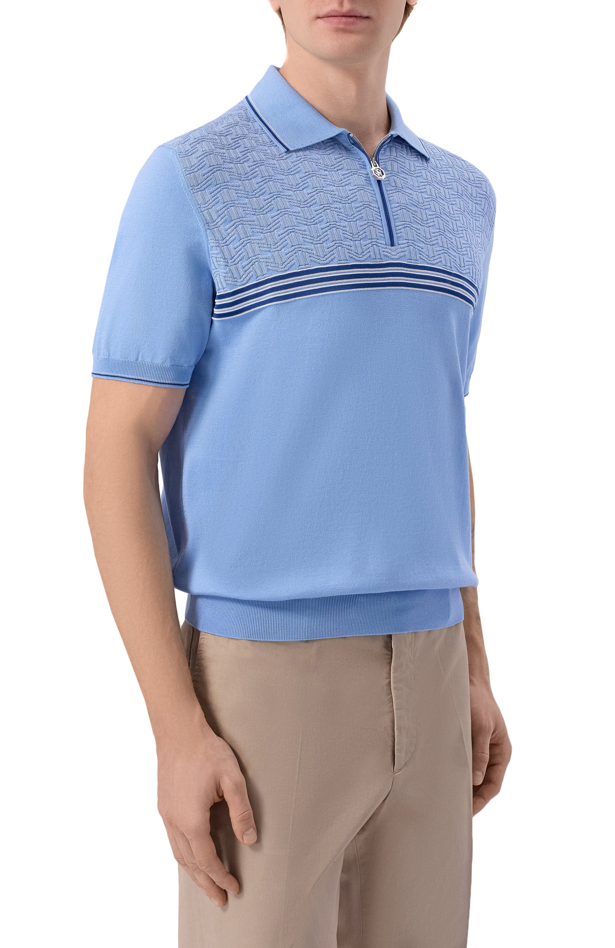 Поло из шелка и хлопка STEFANO RICCI, арт. K818117P31/F26283, фото 3