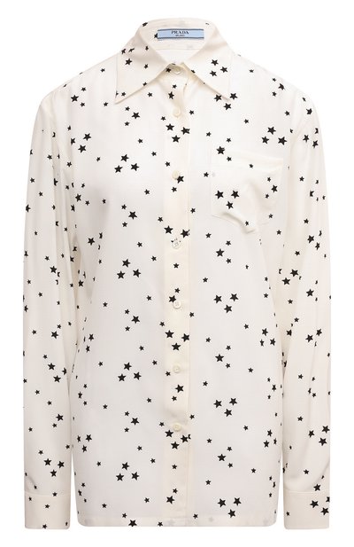 Женская шелковая рубашка PRADA, арт. P498E-1YHN-F0A72-211
