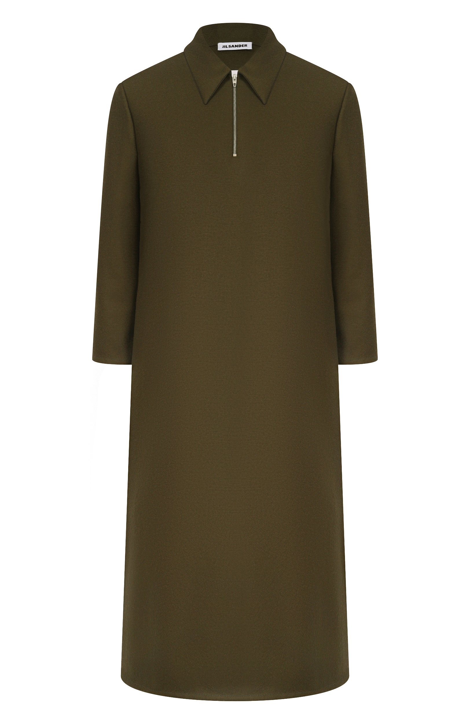 Шерстяное платье JIL SANDER темно-зеленого цвета по цене 178500 руб., арт. J02CT0701/J40045, фото 1 Шерстяное платье JIL SANDER, арт. J02CT0701/J40045, фото 1