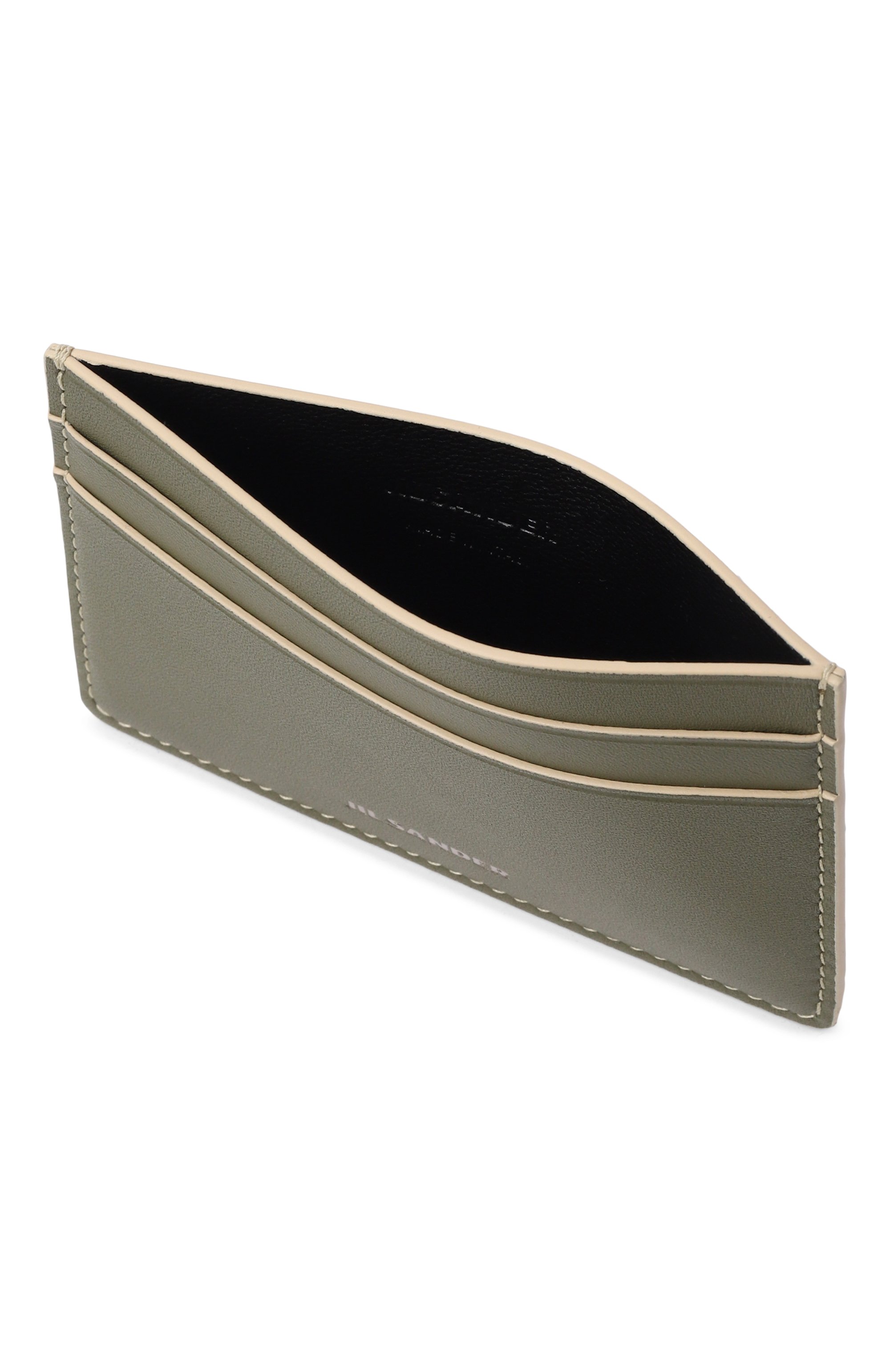 Кожаный футляр для кредитных карт JIL SANDER хаки цвета по цене 31450 руб., арт. J25VL0009/P8895, фото 3 Кожаный футляр для кредитных карт JIL SANDER, арт. J25VL0009/P8895, фото 3