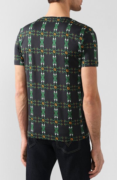 Хлопковая футболка FENDI, арт. FAF532 A793, фото 4