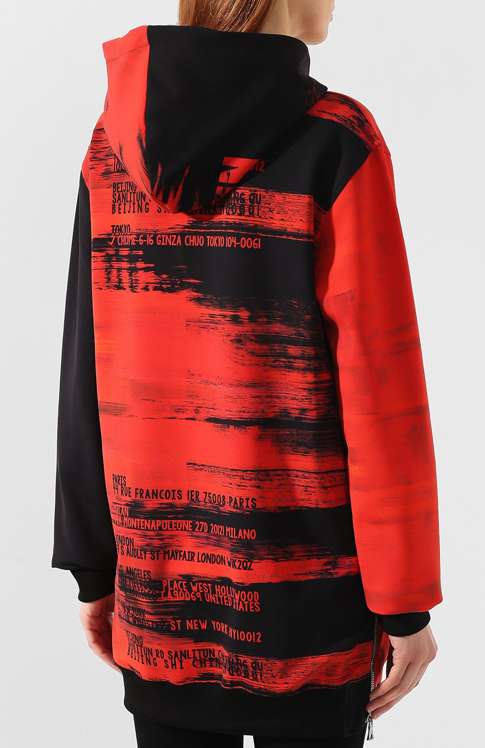 Худи с принтом BALMAIN красного цвета по цене 178500 руб., арт. RF26374/I113, фото 4 Худи с принтом BALMAIN, арт. RF26374/I113, фото 4