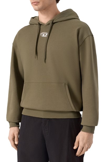 Хлопковое худи DIESEL, арт. A20447/0BKBW, фото 3