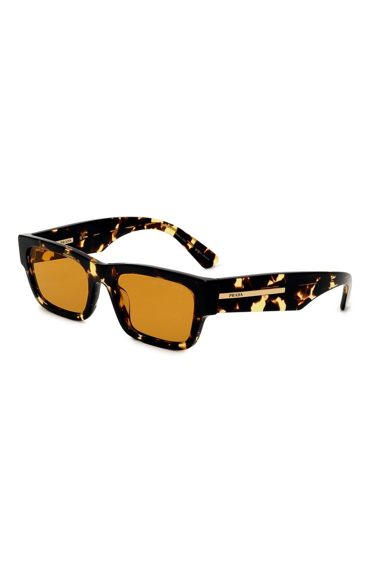 Женские солнцезащитные очки PRADA желтого цвета, арт. A03S-16020C | Фото 1 (Нос: Не проставлено; Региональные ограничения белый список (Axapta Mercury): Не проставлено; Материал: Пластик; Кросс-КТ: С/з-унисекс; Тип очков: С/з; Очки форма: Прямоугольные; Оптика Гендер: оптика-унисекс)