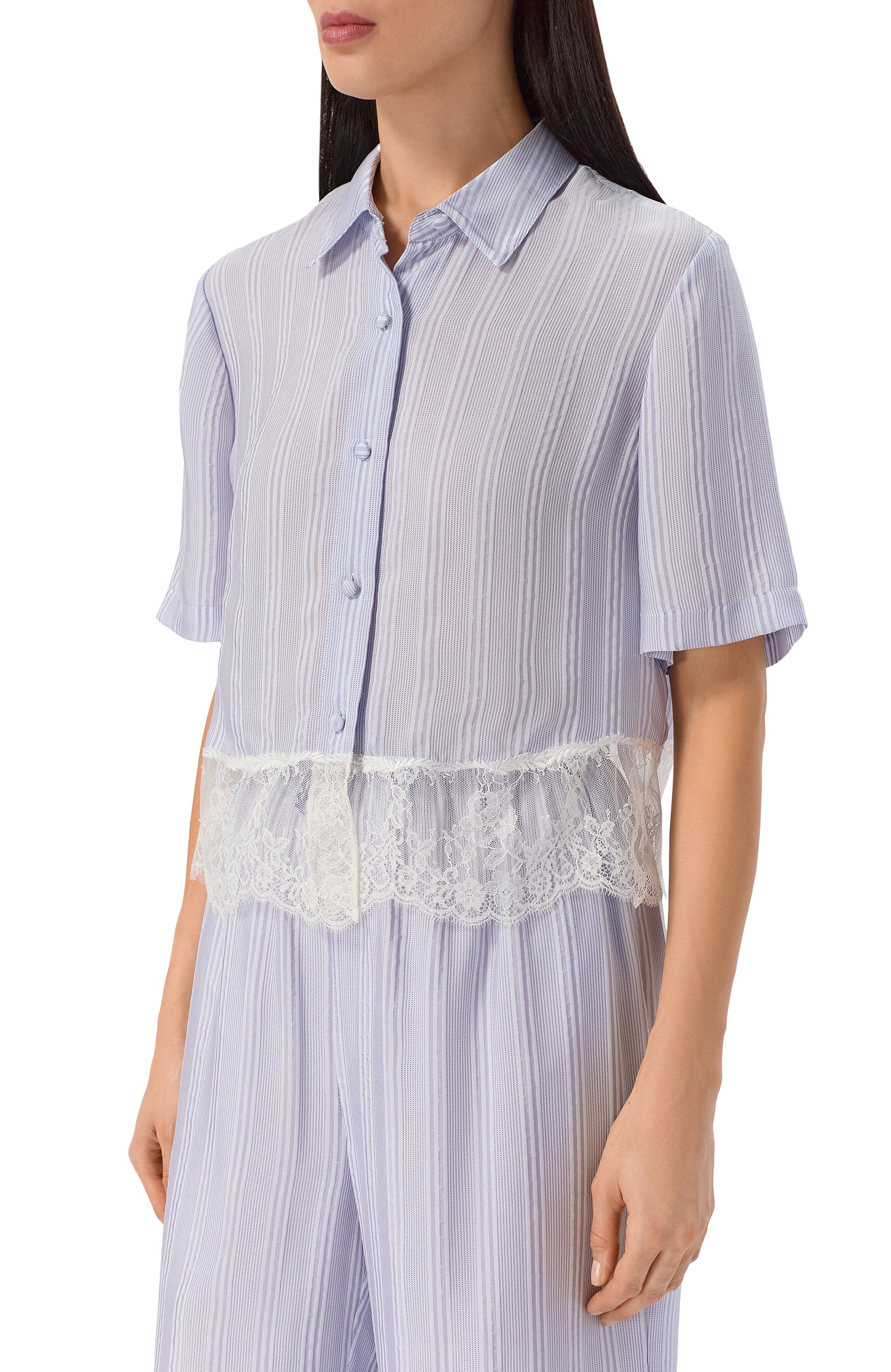 Шелковая рубашка FRAME DENIM, арт. WE26WSH018/THE STRIPE LACE SHIRT, фото 3