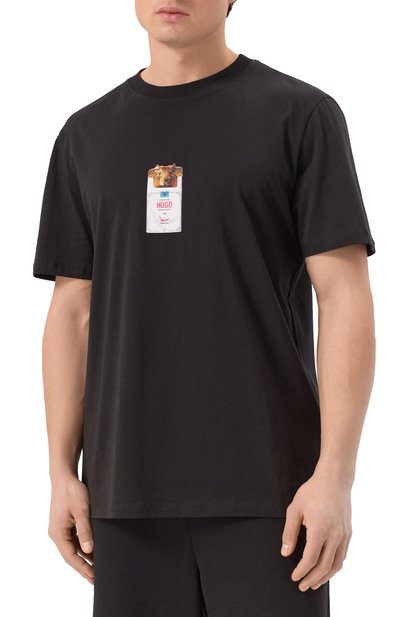Хлопковая футболка HUGO, арт. 50530683, фото 3