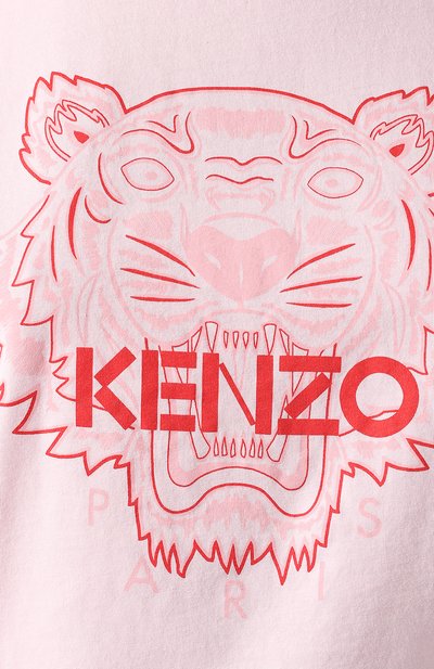 Хлопковая футболка KENZO розового цвета по цене 8700 руб., арт. 2TS7964YE, фото 5 Хлопковая футболка KENZO, арт. 2TS7964YE, фото 5