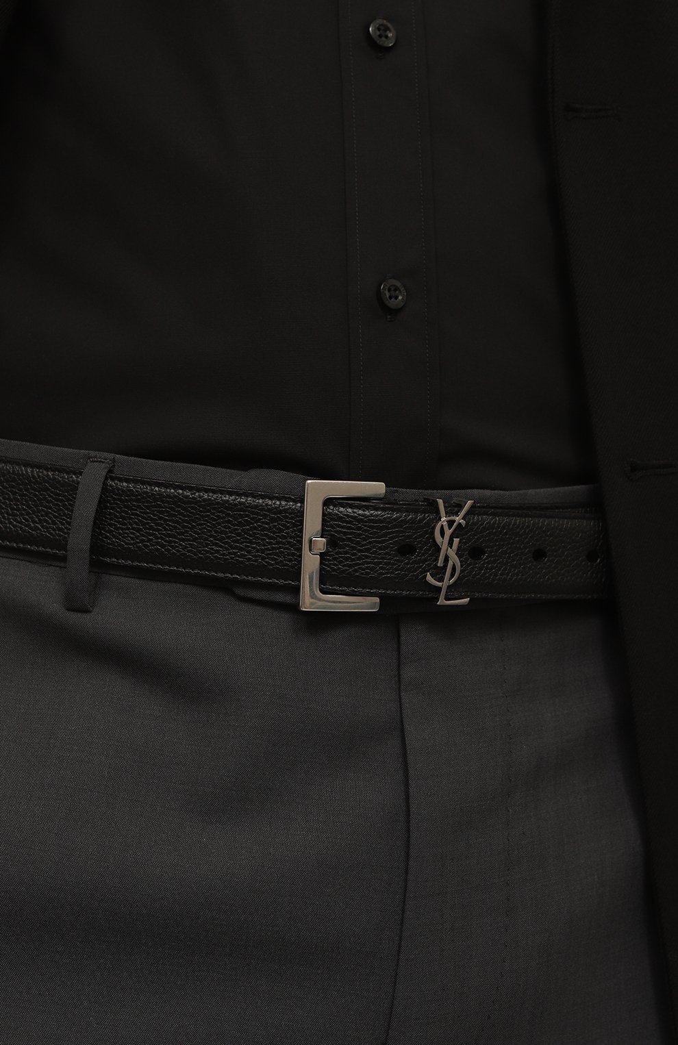 Кожаный ремень SAINT LAURENT, арт. 634440DTI0E, фото 2