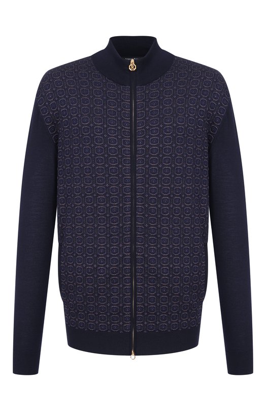 Кардиган из кашемира и шелка Stefano Ricci K606412R31/F25424/60-62 Синий K606412R31/F25424/60-62