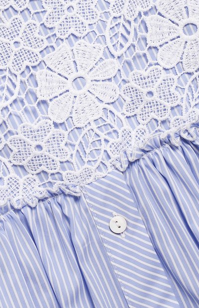 Хлопковый сарафан ERMANNO SCERVINO голубого цвета по цене 21400 руб., арт. 44 I AB24 PRI/4-8, фото 3 Хлопковый сарафан ERMANNO SCERVINO, арт. 44 I AB24 PRI/4-8, фото 3