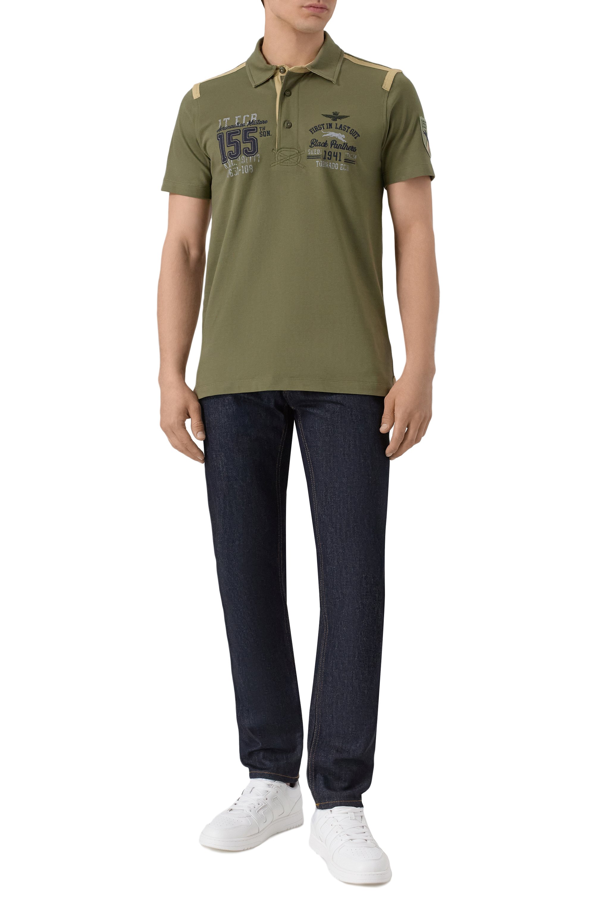 Хлопковое поло AERONAUTICA MILITARE, арт. 251P01860P173, фото 2