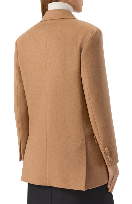 Шерстяной жакет Max Mara 0LIMPIA Бежевый  0LIMPIA Фото 4