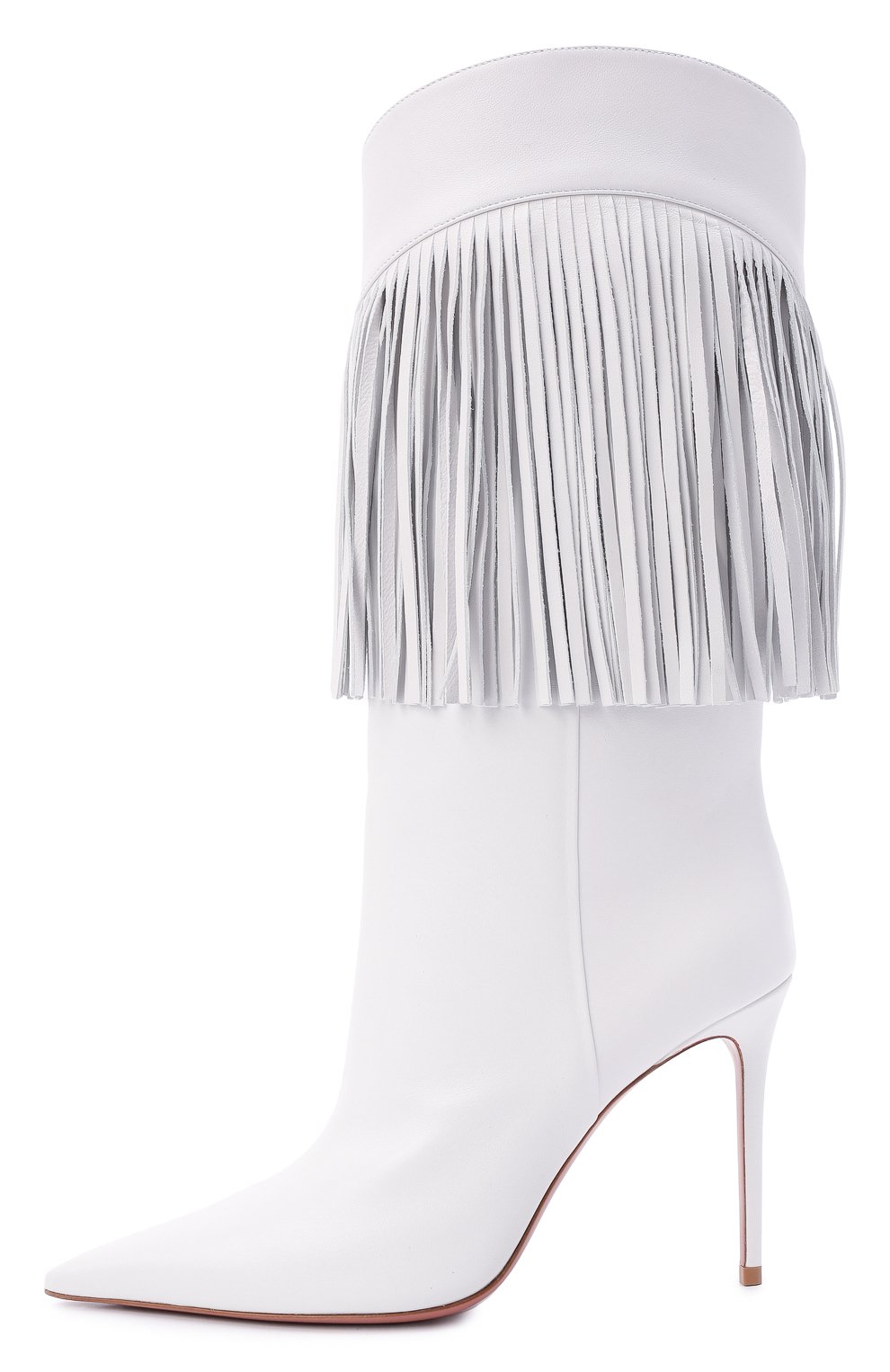 Кожаные сапоги lily AMINA MUADDI белого цвета по цене 157000 руб., арт. LILY B00T/NAPPA/WHITE, фото 4 Кожаные сапоги lily AMINA MUADDI, арт. LILY B00T/NAPPA/WHITE, фото 4