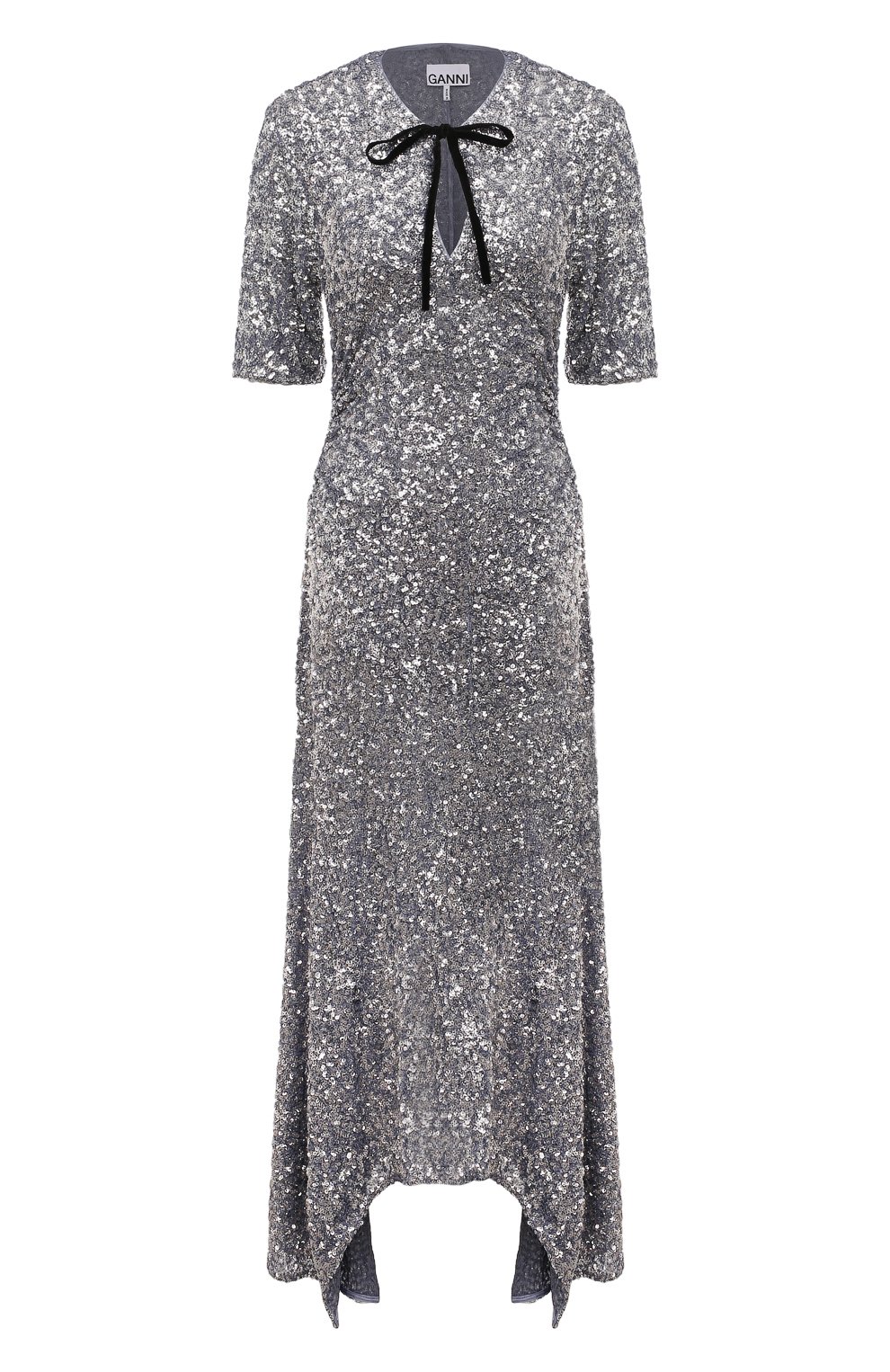 Платье с отделкой пайетками GANNI, арт. F9246/6740, фото 1