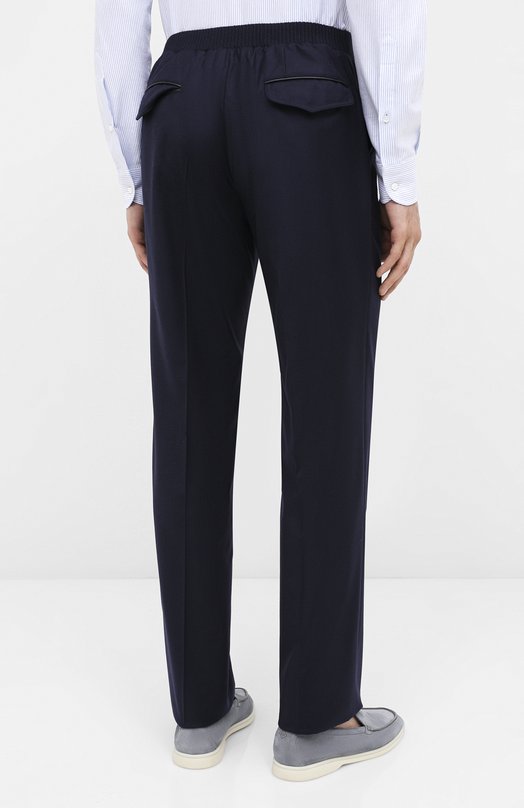 Брюки из шерсти и кашемира Zilli M0U-40-38P-D6304/0001 Синий  M0U-40-38P-D6304/0001 Фото 4