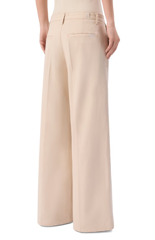 Хлопковые брюки 7 For All Mankind 7U7G0E39-3C5 Бежевый  7U7G0E39-3C5 Фото 4