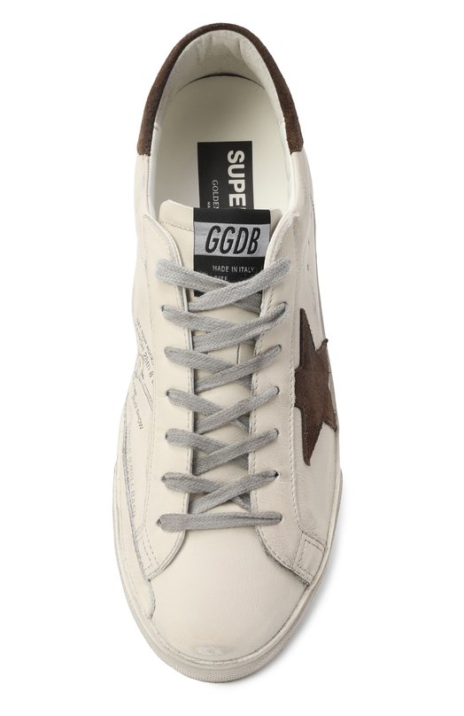 Кожаные кеды Super Star Golden Goose Deluxe Brand GMF00101.F006867 Белый  GMF00101.F006867 Фото 6