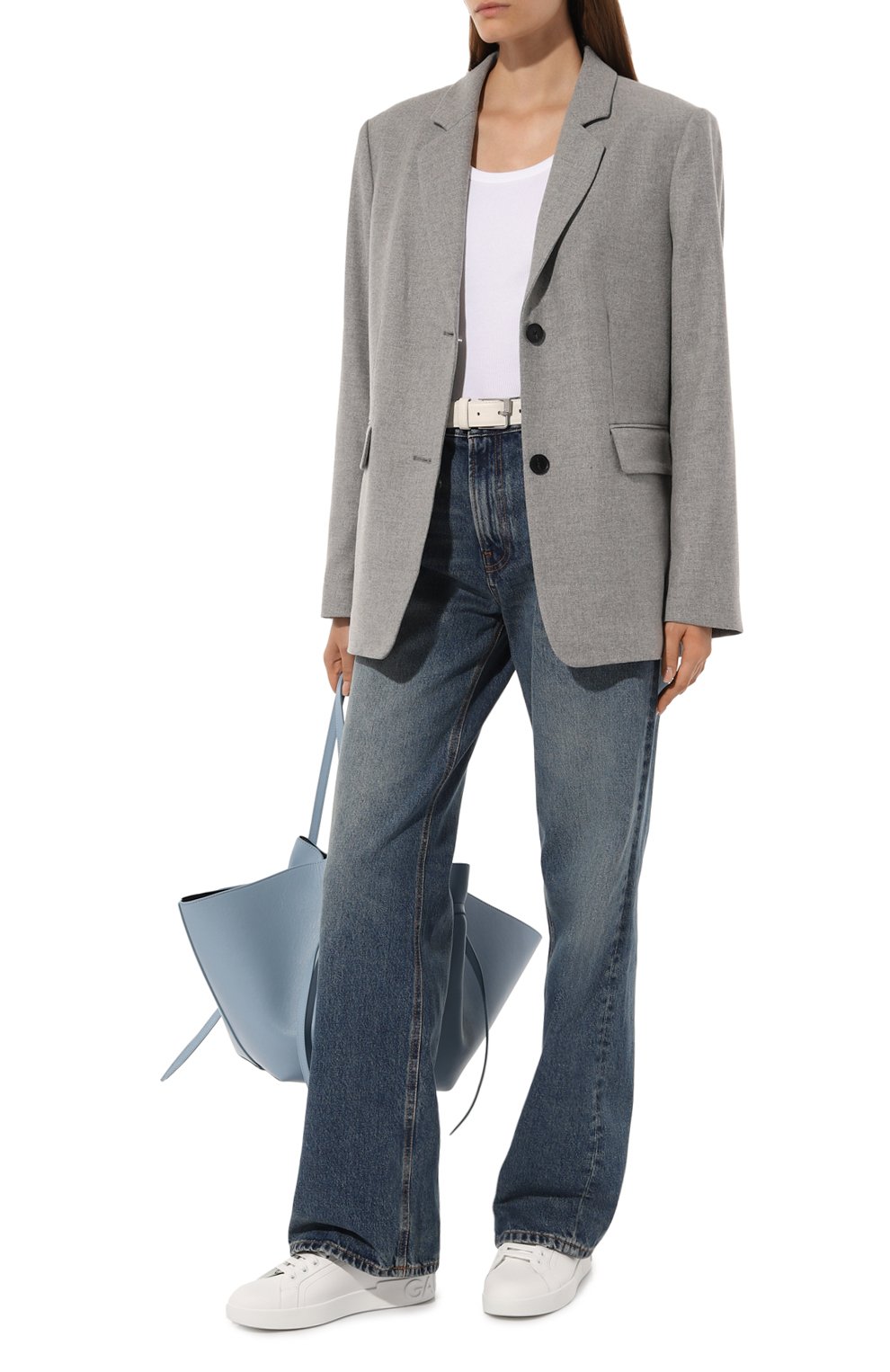 Жакет из вискозы и шерсти CLOSED светло-серого цвета по цене 55550 руб., арт. C97148-355-22, фото 2 Жакет из вискозы и шерсти CLOSED, арт. C97148-355-22, фото 2