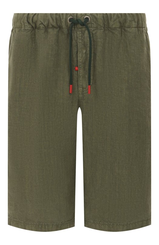 Льняные шорты Kiton UPR004LK0604F08 Хаки UPR004LK0604F08