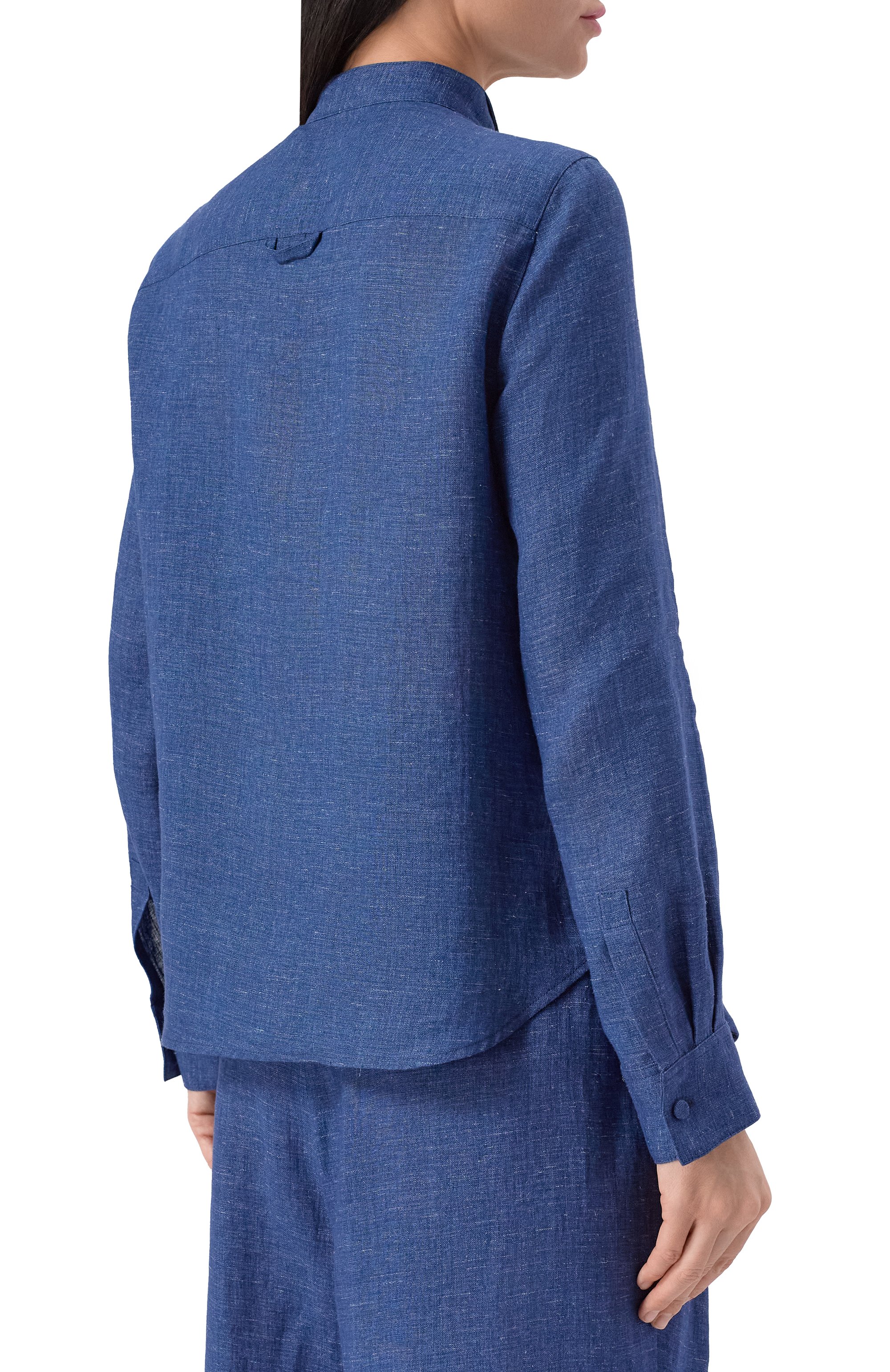 Рубашка изо льна и вискозы EMPORIO ARMANI, арт. EW003736/TE10381, фото 4