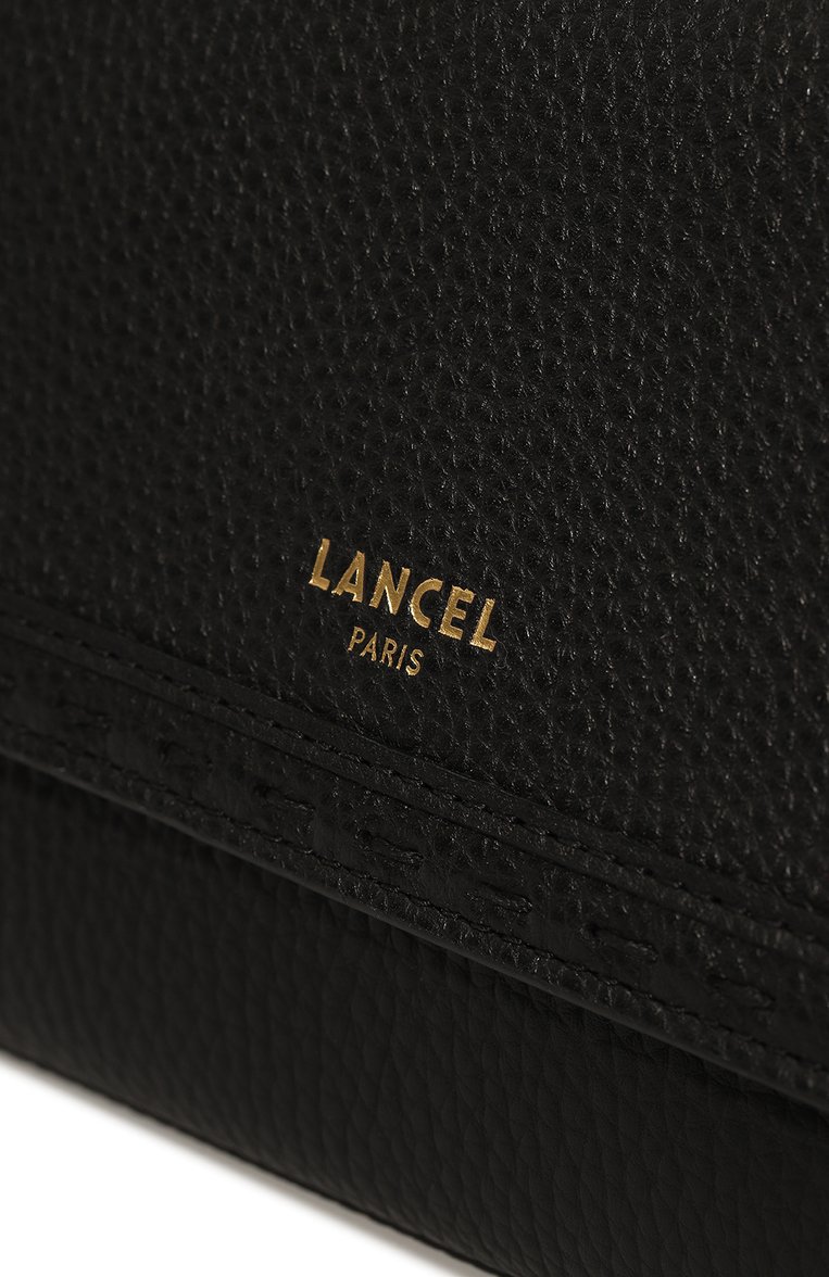 Женские кошелек на цепочке LANCEL черного цвета, арт. A11137 | Фото 3 (Материал: Натуральная кожа; Нос: Не проставлено; Материал сплава: Проставлено)