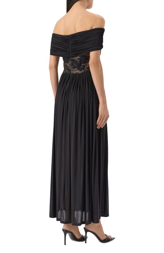 Платье из вискозы Zimmermann 7047DC261 Чёрный  7047DC261 Фото 3