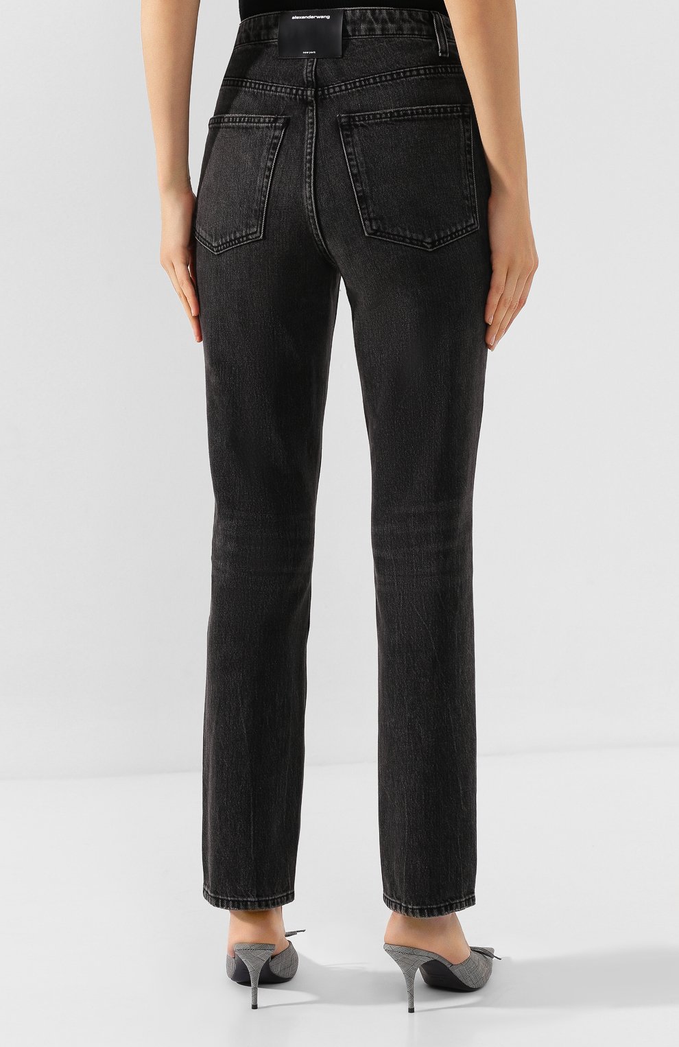 Джинсы ALEXANDER WANG серого цвета по цене 23100 руб., арт. 4DC2194541, фото 4 Джинсы ALEXANDER WANG, арт. 4DC2194541, фото 4
