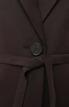 Женский шерстяной жилет WINDSOR коричневого цвета, арт. 52 DW511 10018996/30045101 | Фото 6 (Материал внешний: Шерсть; �Длина (верхняя одежда): Короткие; Материал сплава: Проставлено; Драгоценные камни: Проставлено; Стили: Кэжуэл; Кросс-КТ: костюм; Женское Кросс-КТ: Жилет-одежда)