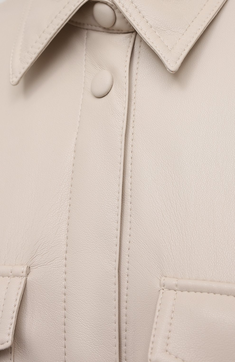 Рубашка из экокожи NANUSHKA, арт. ARTHA_CREME_VEGAN LEATHER, фото 5