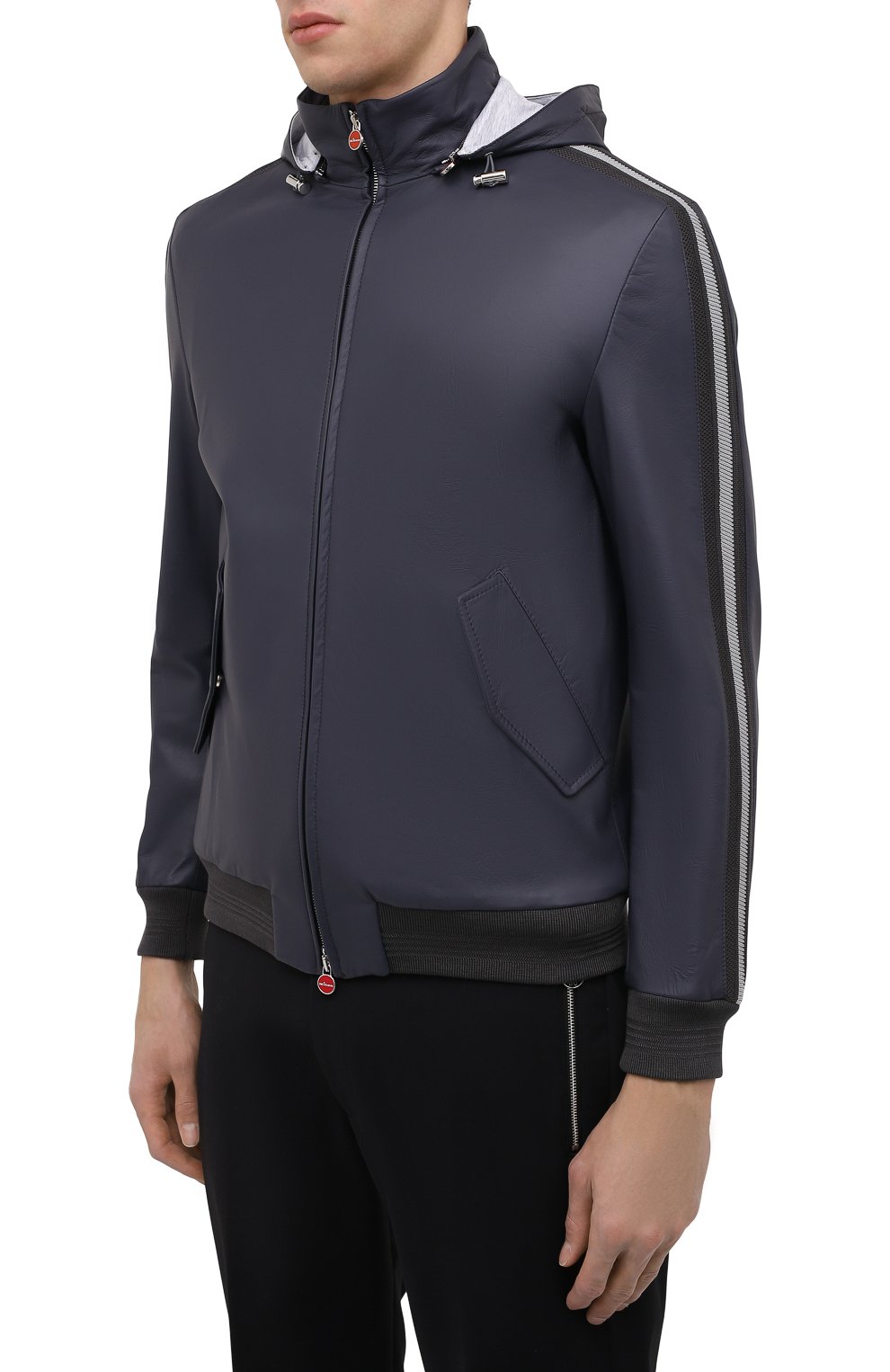 Кожаный бомбер KITON, арт. UW1100V0825A, фото 3