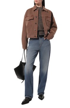 Женская джинсовая куртка SLVRLAKE коричневого цвета, арт. DTRK407PBRCK/DETR0IT | Фото 2 (Кросс-КТ: Куртка, Деним; Рукава: Длинные; Стили: Гранж; Материал сплава: Проставлено; Материал внешний: Хлопок; Драгоценные камни: Проставлено; Длина (верхняя одежда): Короткие)