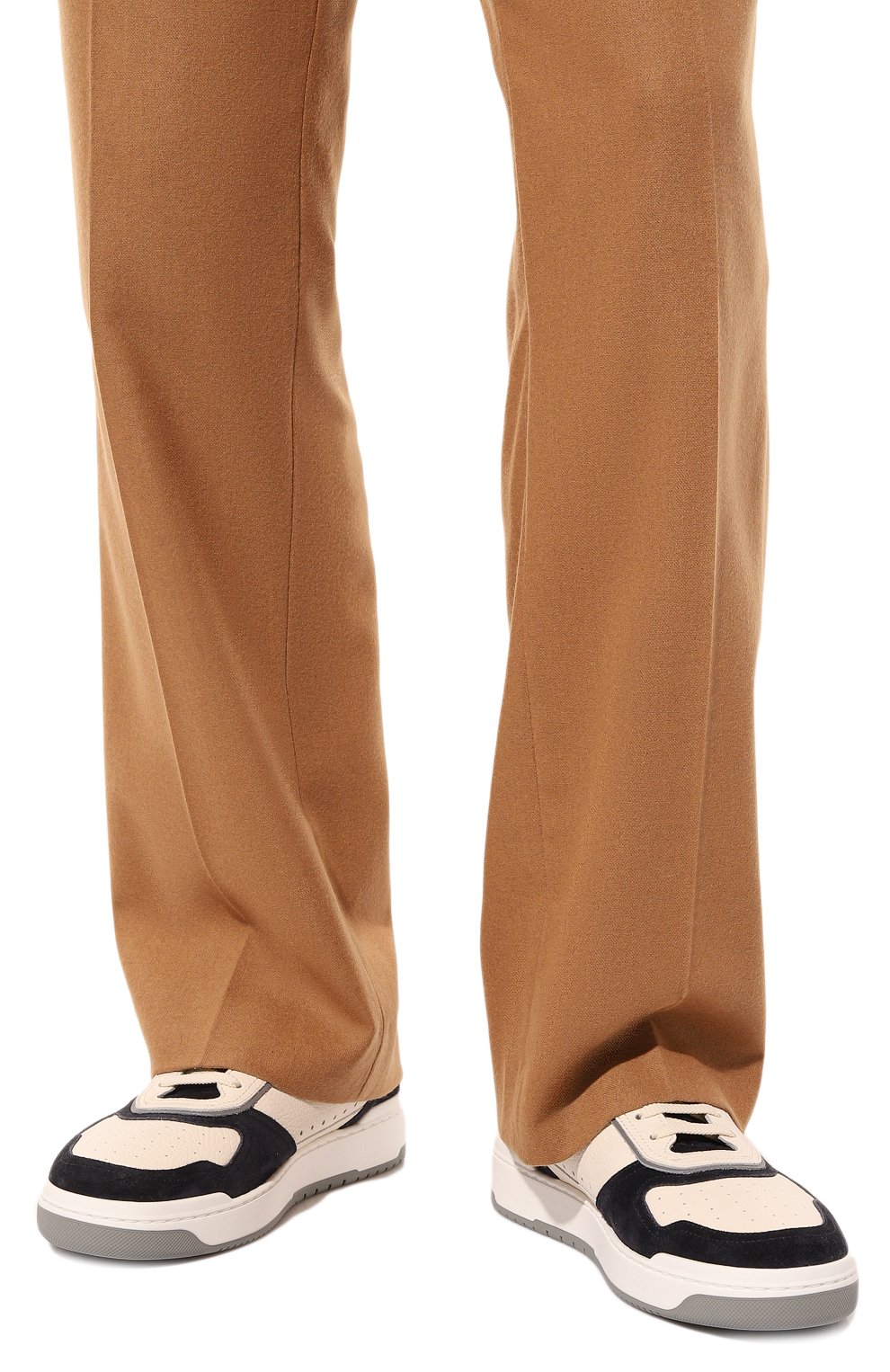 Кожаные кеды BRUNELLO CUCINELLI темно-синего цвета по цене 94150 руб., арт. MZUASB2043, фото 3 Кожаные кеды BRUNELLO CUCINELLI, арт. MZUASB2043, фото 3