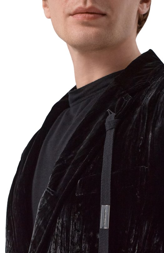 Бархатный пиджак Ann Demeulemeester B0013732/FA710 Чёрный  B0013732/FA710 Фото 5