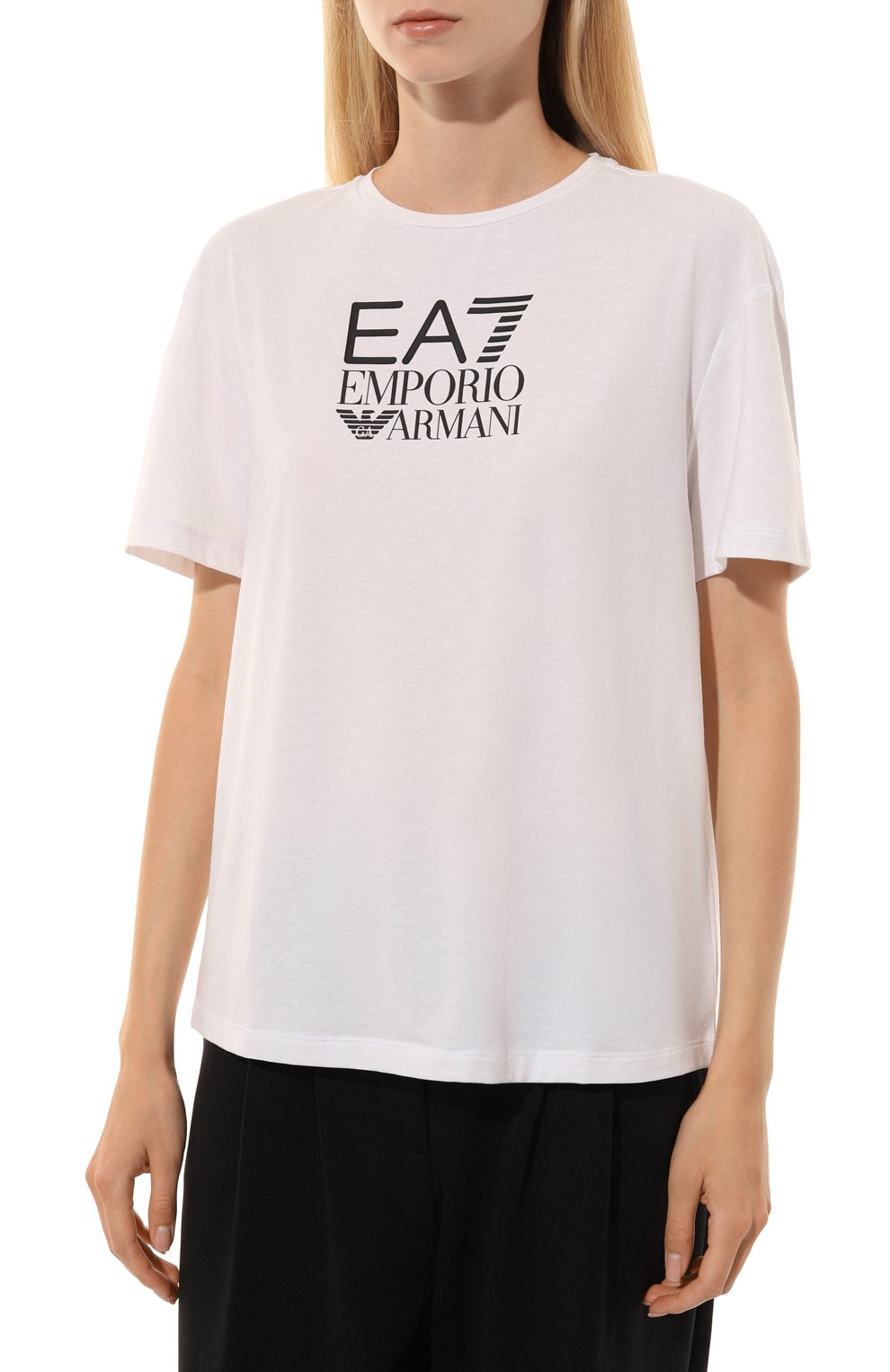 Футболка EA7 белого цвета по цене 6995 руб., арт. 6DTT10/TJVLZ, фото 3 Футболка EA7, арт. 6DTT10/TJVLZ, фото 3