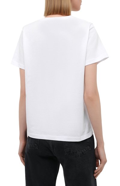 Хлопковая футболка REDVALENTINO белого цвета по цене 18750 руб., арт. WR3MG11C/61U, фото 4 Хлопковая футболка REDVALENTINO, арт. WR3MG11C/61U, фото 4