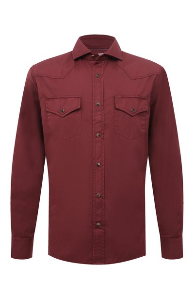 Мужская хлопковая рубашка BRUNELLO CUCINELLI, арт. MM628B2152