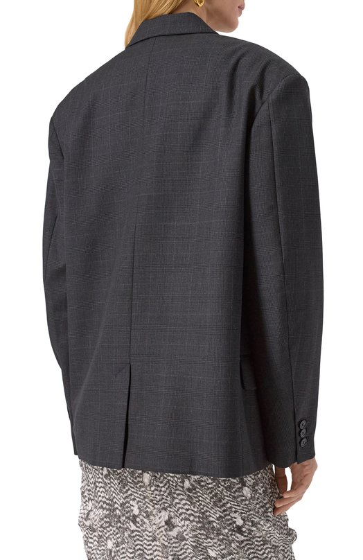 Шерстяной жакет Isabel Marant 24A/VE0140FE-B1F01I Серый  24A/VE0140FE-B1F01I Фото 4