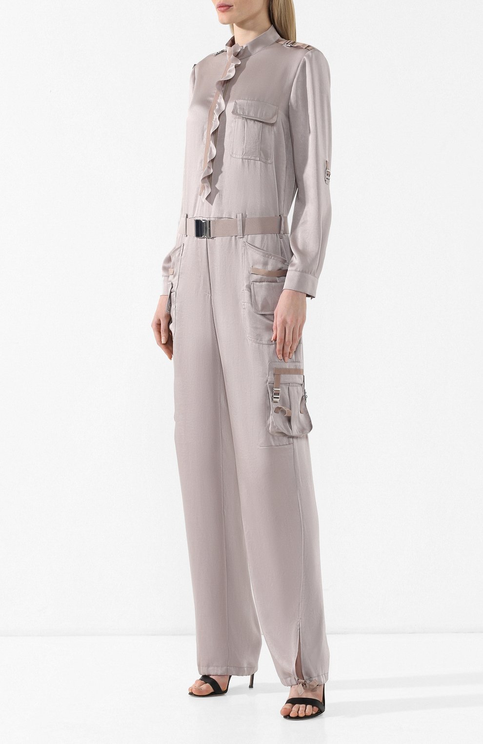 Комбинезон с поясом REDVALENTINO серого цвета по цене 79950 руб., арт. RR3VEA15/HGA, фото 3 Комбинезон с поясом REDVALENTINO, арт. RR3VEA15/HGA, фото 3