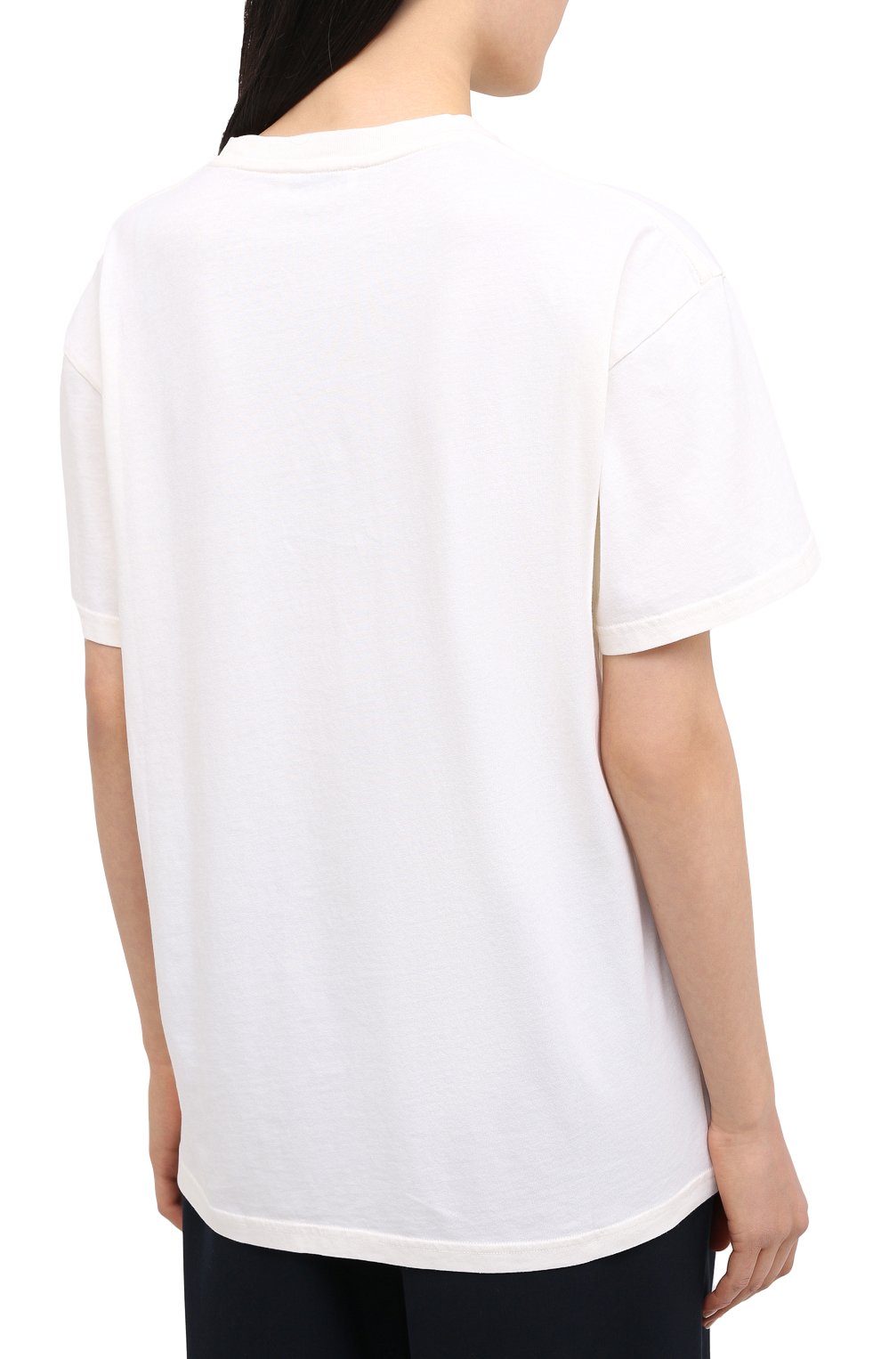 Хлопковая футболка JW ANDERSON белого цвета по цене 14250 руб., арт. JE0113 PG0256, фото 4 Хлопковая футболка JW ANDERSON, арт. JE0113 PG0256, фото 4