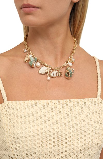 Колье lagoon BLUEJAY золотого цвета по цене 15180 руб., арт. BJ-LGN, фото 2 Колье lagoon BLUEJAY, арт. BJ-LGN, фото 2