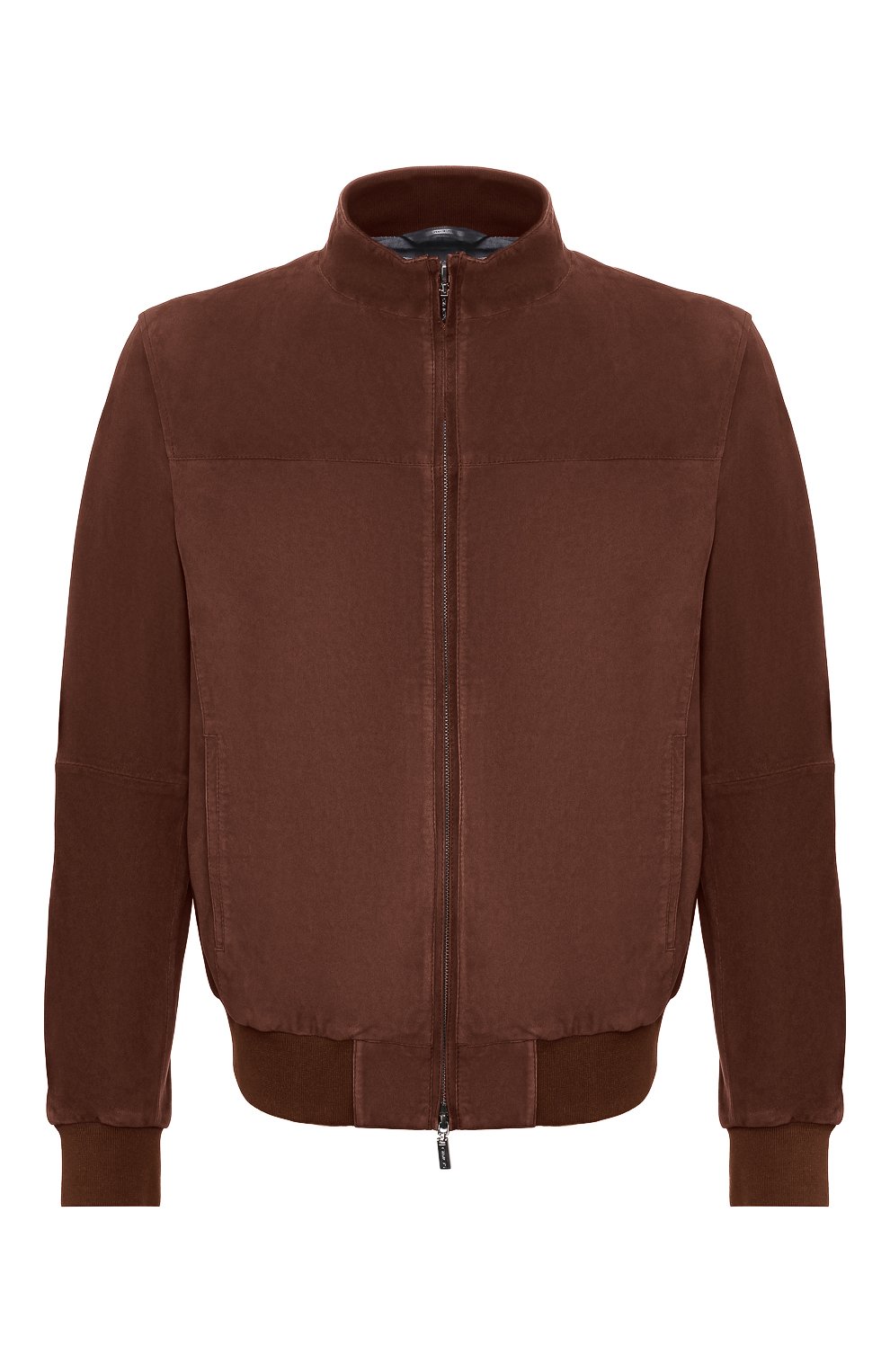 Замшевый бомбер GIMO'S коричневого цвета по цене 52950 руб., арт. 20PE.1.130.50, фото 1 Замшевый бомбер GIMO'S, арт. 20PE.1.130.50, фото 1