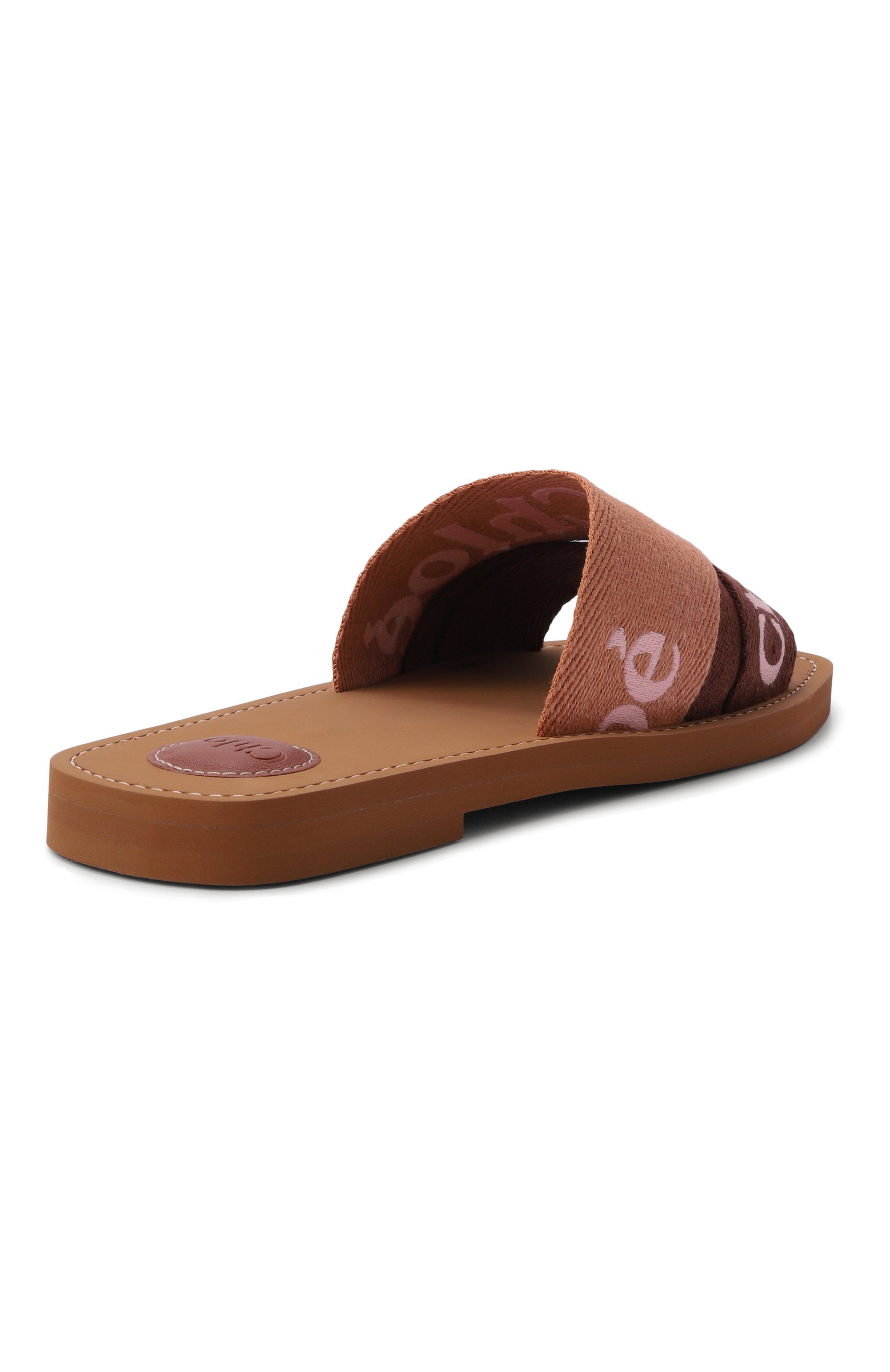 Текстильные шлепанцы woody CHLOÉ коричневого цвета по цене 55500 руб., арт. CHC23U188EF, фото 5 Текстильные шлепанцы woody CHLOÉ, арт. CHC23U188EF, фото 5