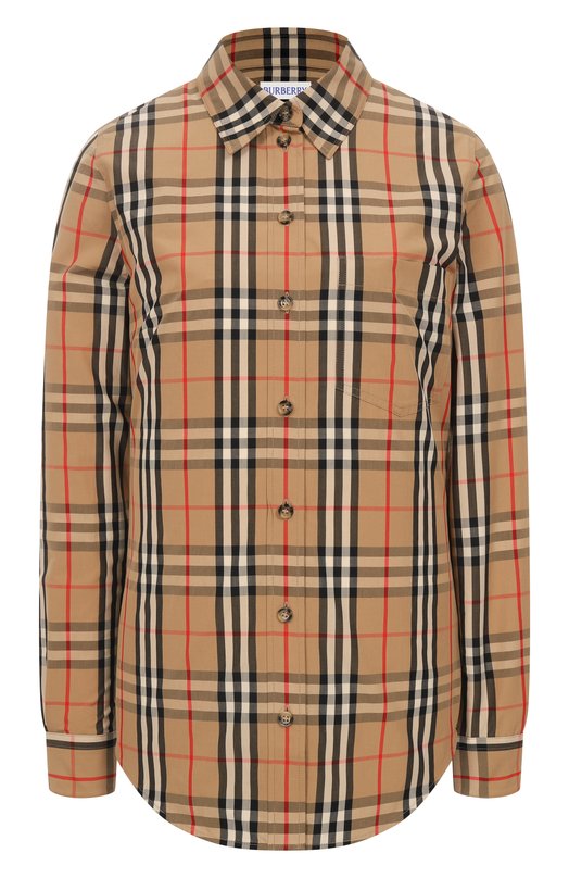 Хлопковая рубашка Burberry 8111847 Бежевый 8111847