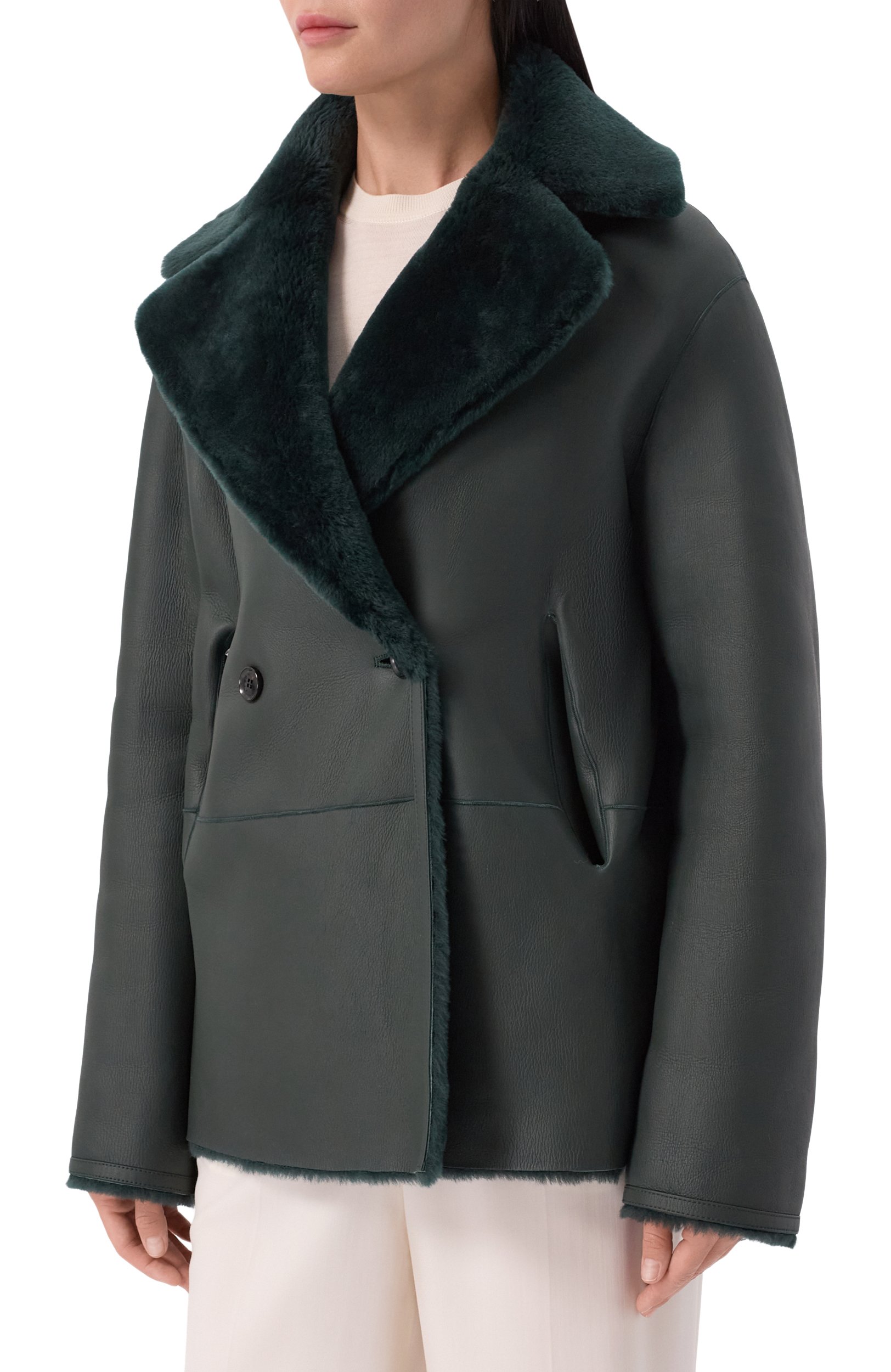Двусторонняя дубленка KITON зеленого цвета по цене 820500 руб., арт. D58673K0546F05, фото 6 Двусторонняя дубленка KITON, арт. D58673K0546F05, фото 6