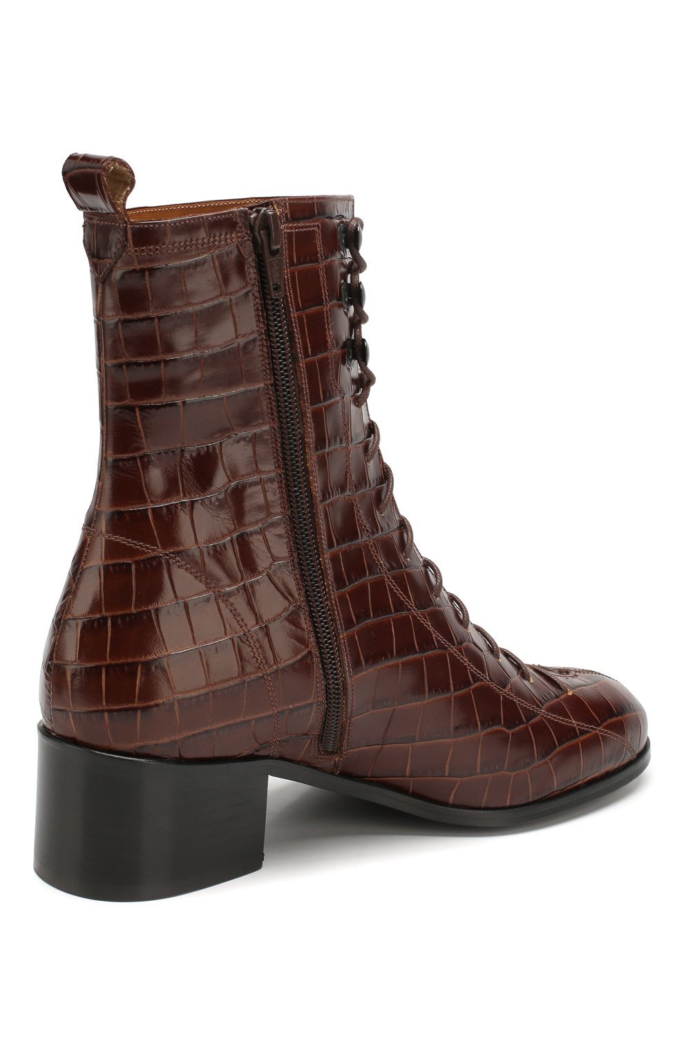 Кожаные ботинки bota BY FAR коричневого цвета по цене 57100 руб., арт. 18019-05-BTCEL, фото 4 Кожаные ботинки bota BY FAR, арт. 18019-05-BTCEL, фото 4