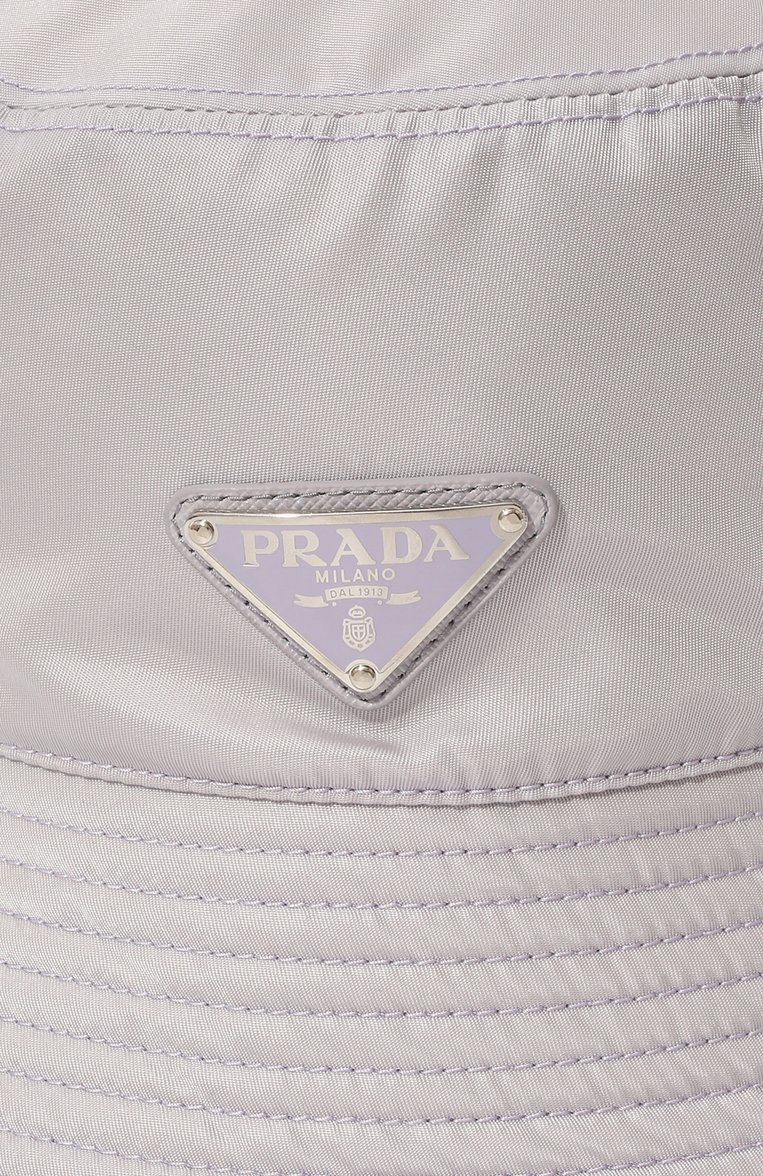 Женская панама re-nylon PRADA сиреневого цвет�а, арт. 1HC137-2DMI-F0230 | Фото 4 (Материал: Текстиль, Синтетический материал; Нос: Не проставлено; Материал сплава: Проставлено)