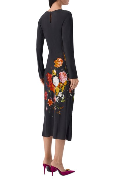 Платье из вискозы DRIES VAN NOTEN черного цвета по цене 196500 руб., арт. 262-011010/4087, фото 3 Платье из вискозы DRIES VAN NOTEN, арт. 262-011010/4087, фото 3