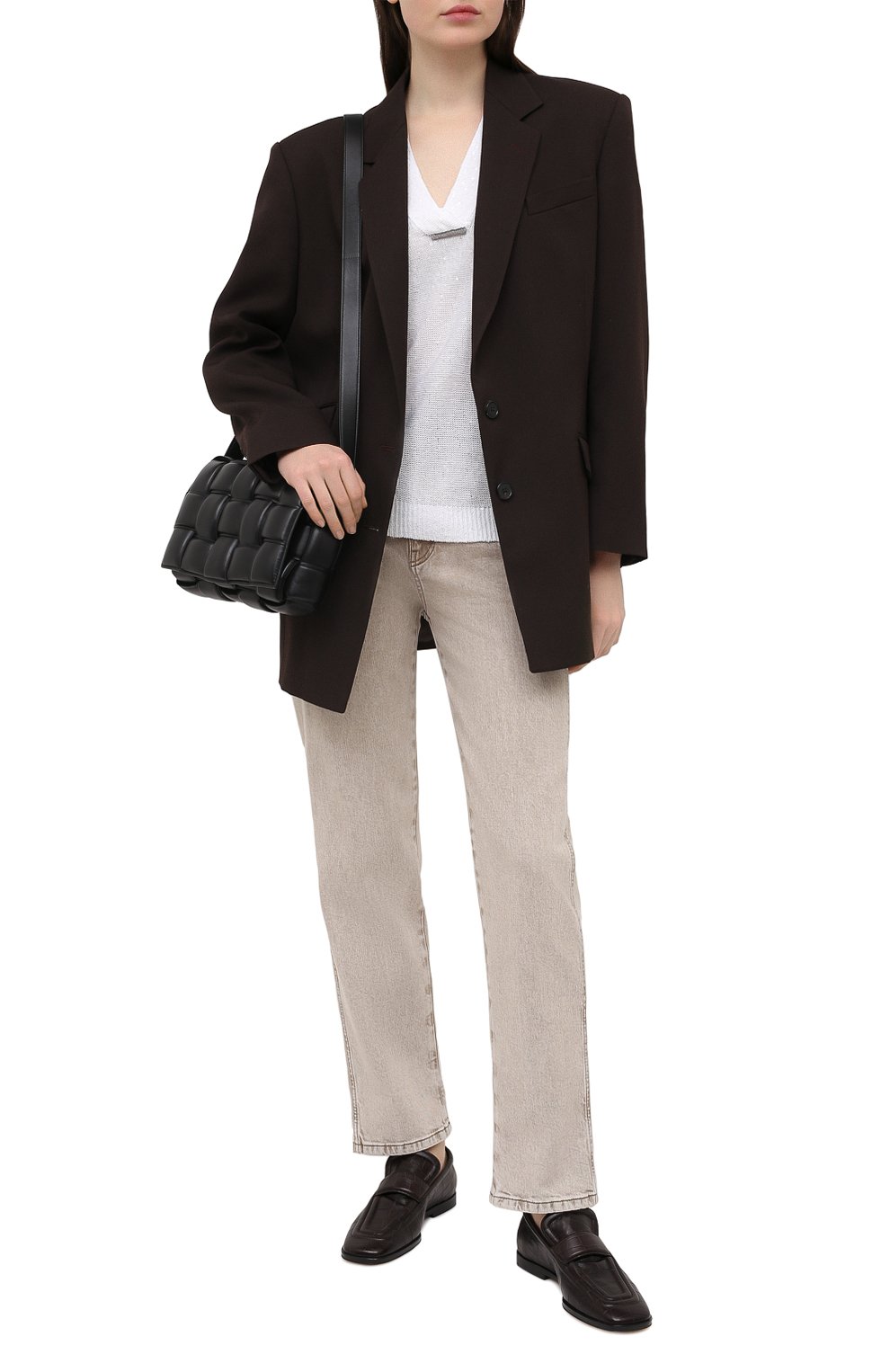 Топ изо льна и шелка BRUNELLO CUCINELLI белого цвета по цене 135500 руб., арт. M10551012, фото 2 Топ изо льна и шелка BRUNELLO CUCINELLI, арт. M10551012, фото 2