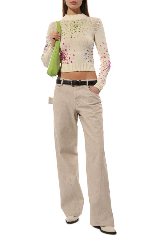 Шерстяной свитер Des_Phemmes Кремовый, фото 2