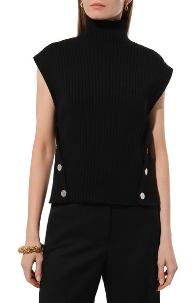 Топ из хлопка и шерсти A.P.C. черного цвета по цене 32450 руб., арт. C0GXHF23278LZZ, фото 3 Топ из хлопка и шерсти A.P.C., арт. C0GXHF23278LZZ, фото 3